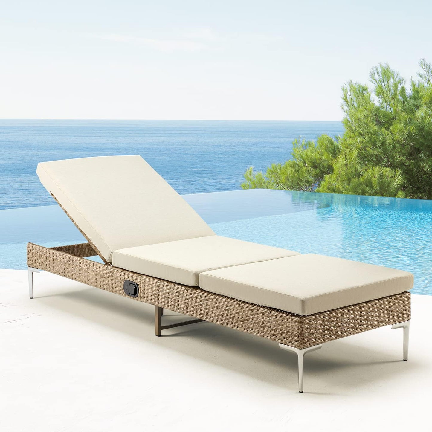 HOMREST Outdoor Chaise Lounge Chair for Ultimate Comfort