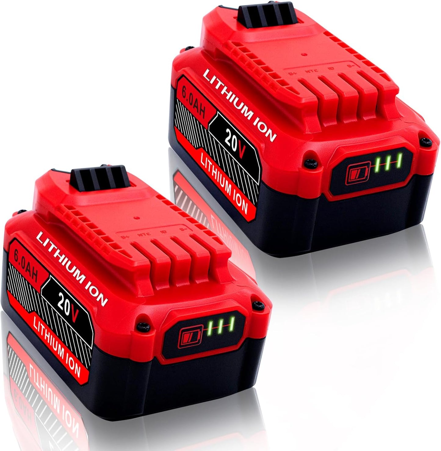 Upgrade 2-Pack 6.0Ah Batteries for Craftsman 20V Power Tools