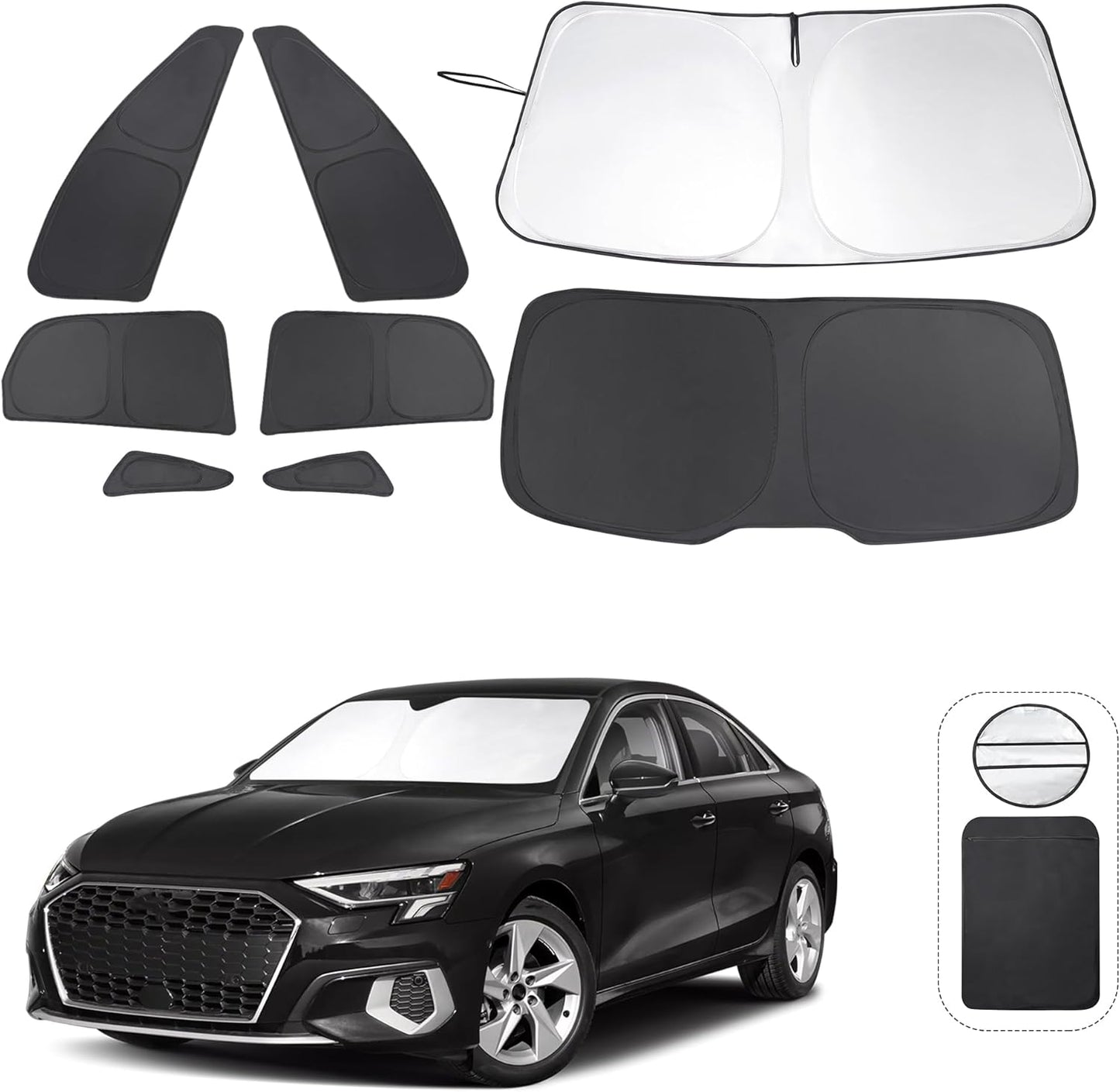 Custom Fit Windshield Sun Shade for 2021-2024 Audi A3