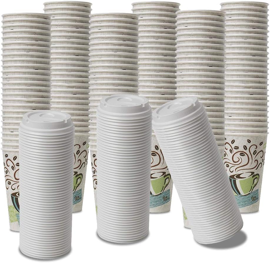 Dixie PerfecTouch 12oz Insulated Cups & Lids Bundle