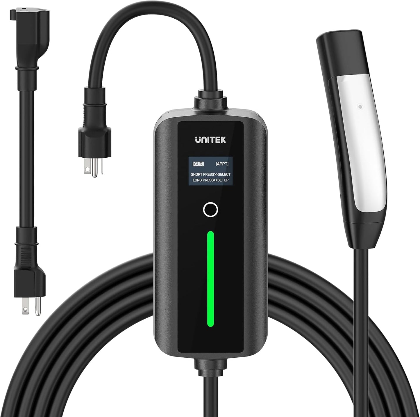 Portable Level 2 Tesla Charger with Adjustable Current Options