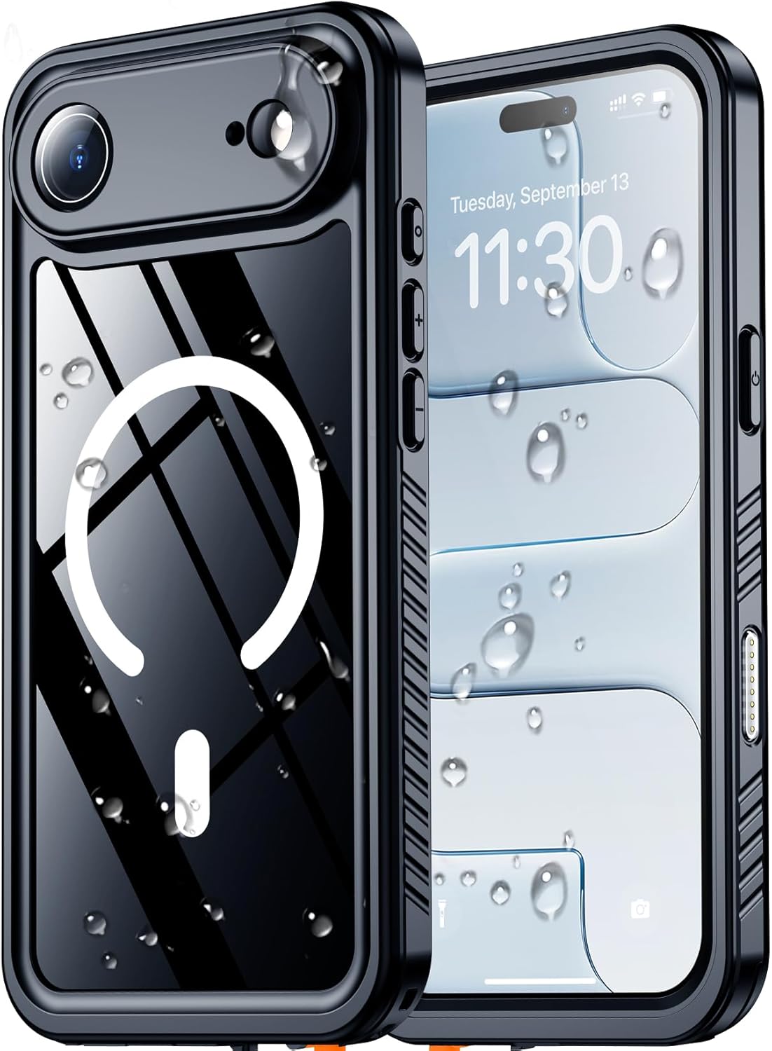 SPIDERCASE Magnetic Waterproof Case for iPhone 17 Air - Black
