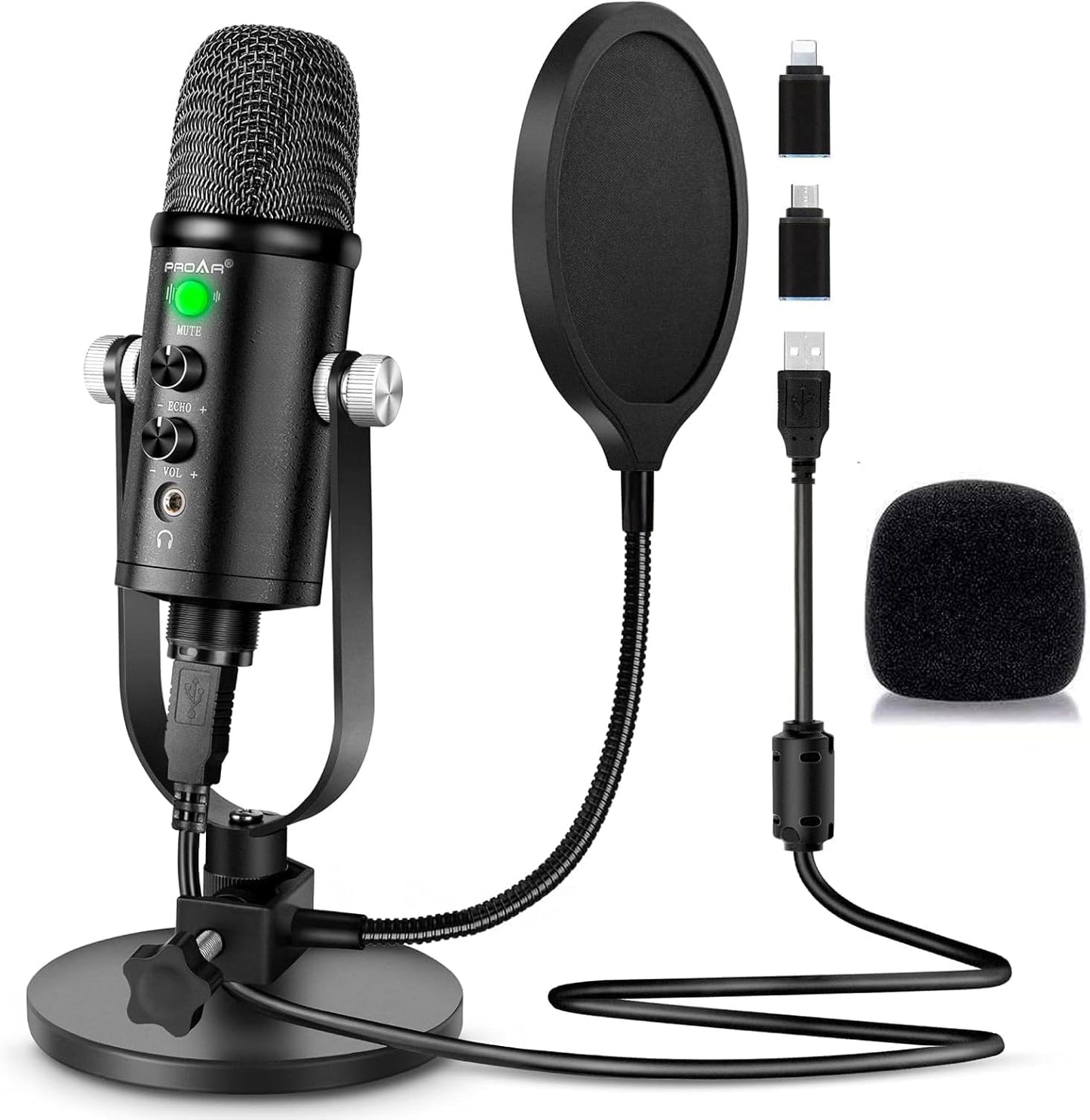 Professional USB Microphone Kit for Podcasting and Streaming