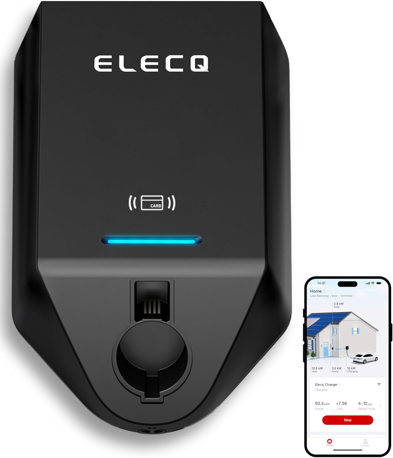 Fast 50A Level 2 EV Charger with App Control