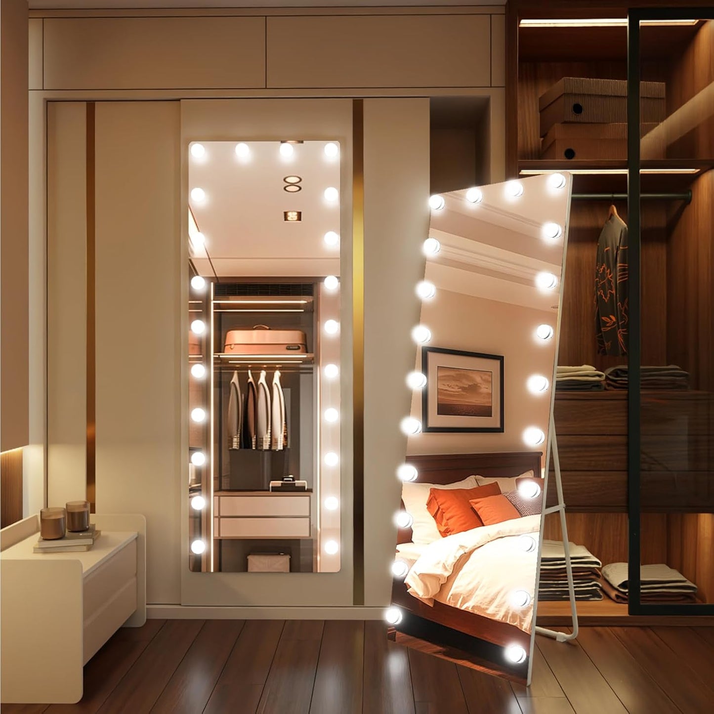 66x22 Hollywood Full Length Mirror with Light for Glam Spaces