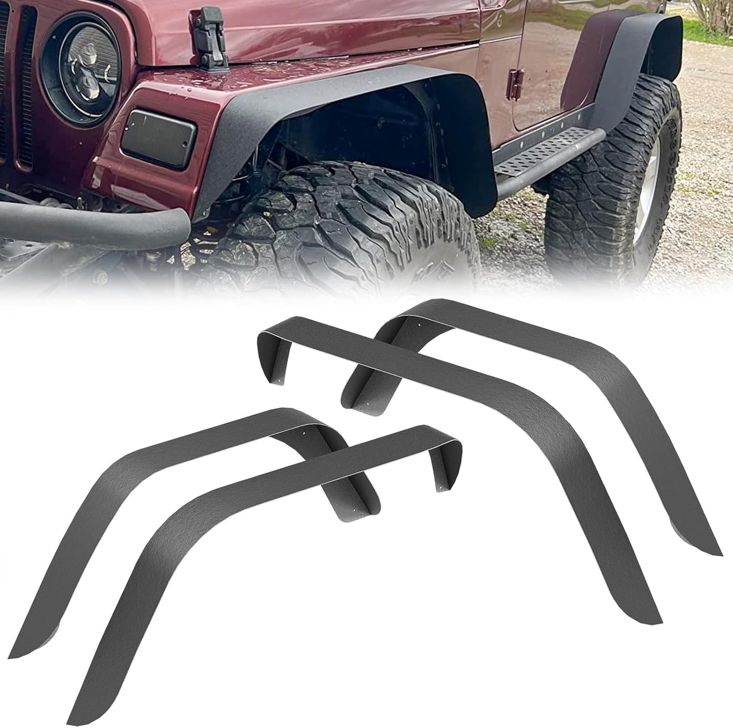 Fender Flares for Jeep Wrangler TJ LJ Heavy Duty Steel Kit