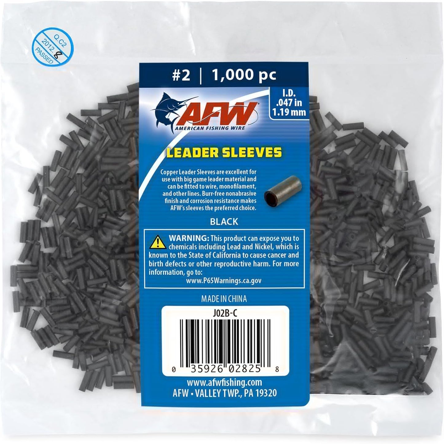 AFW Fishing Crimp Sleeves for Strong, Versatile Fishing Leaders