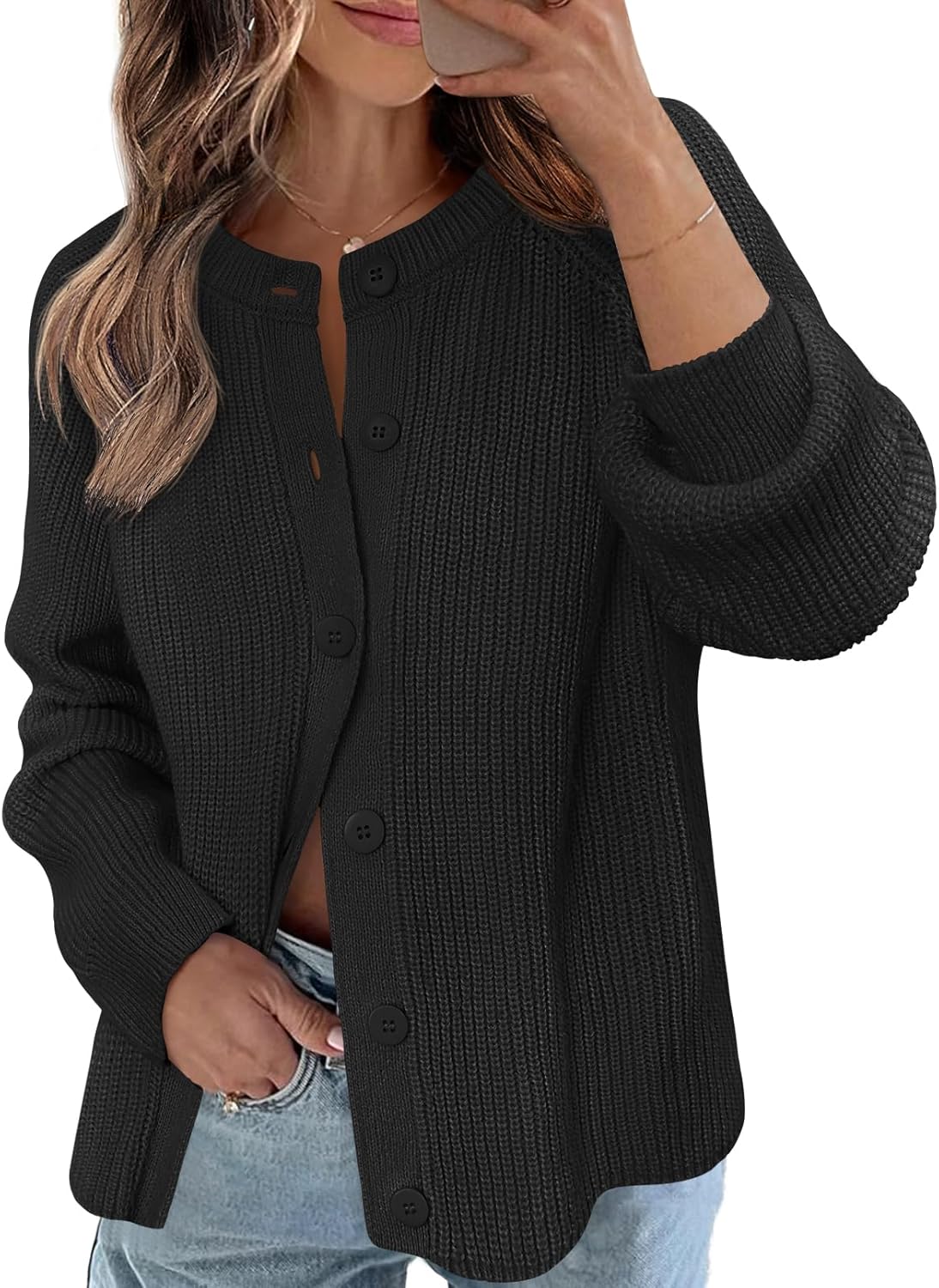 Stylish MEROKEETY Women's Long Sleeve Cardigan Sweater for Fall