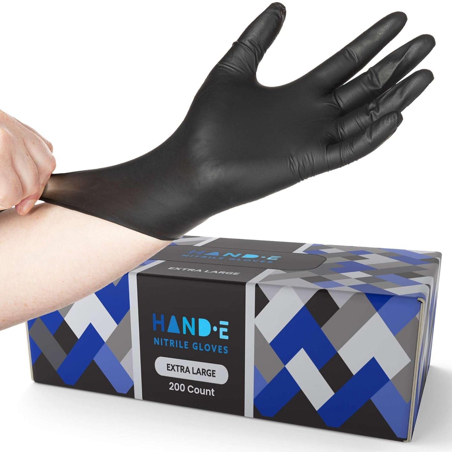 Hand-E Touch X-Large 5 Mil Nitrile Gloves - Latex & Powder Free
