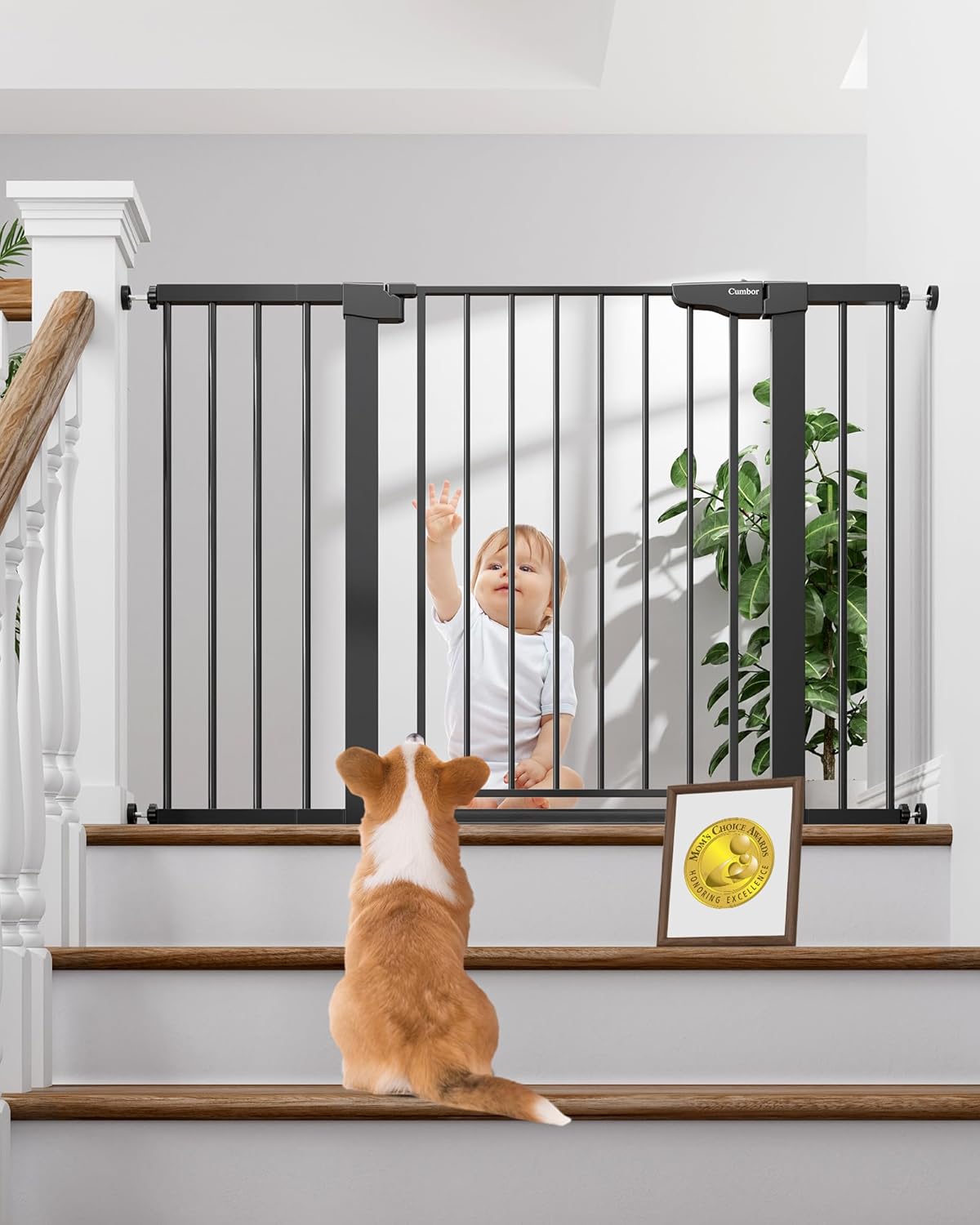 Cumbor Baby Gate for Stairs - Award Winning Safety Solution