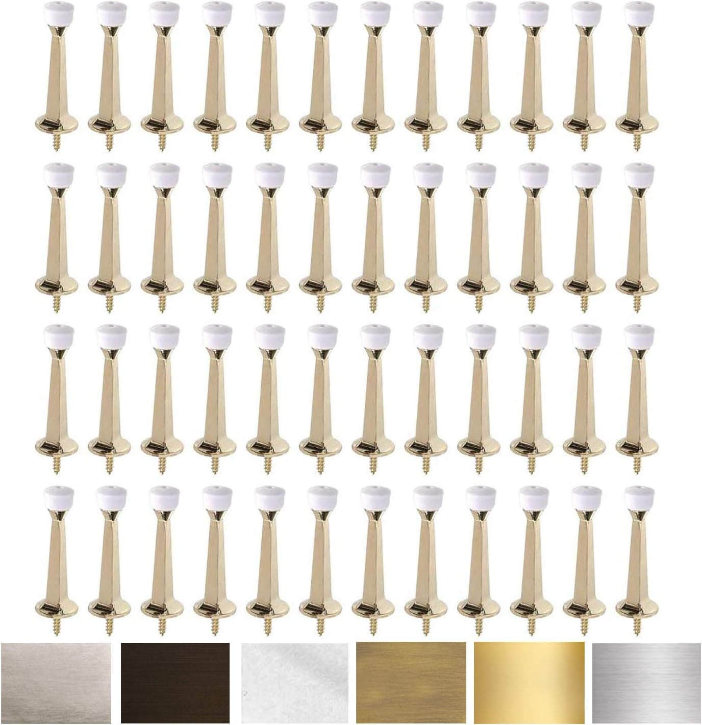 Liberty Premium Door Stopper - Heavy Duty Metal Door Stop 48 Pack