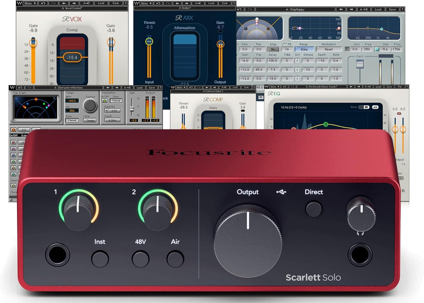 Focusrite Scarlett Solo USB Audio Interface with Waves Musicians 2