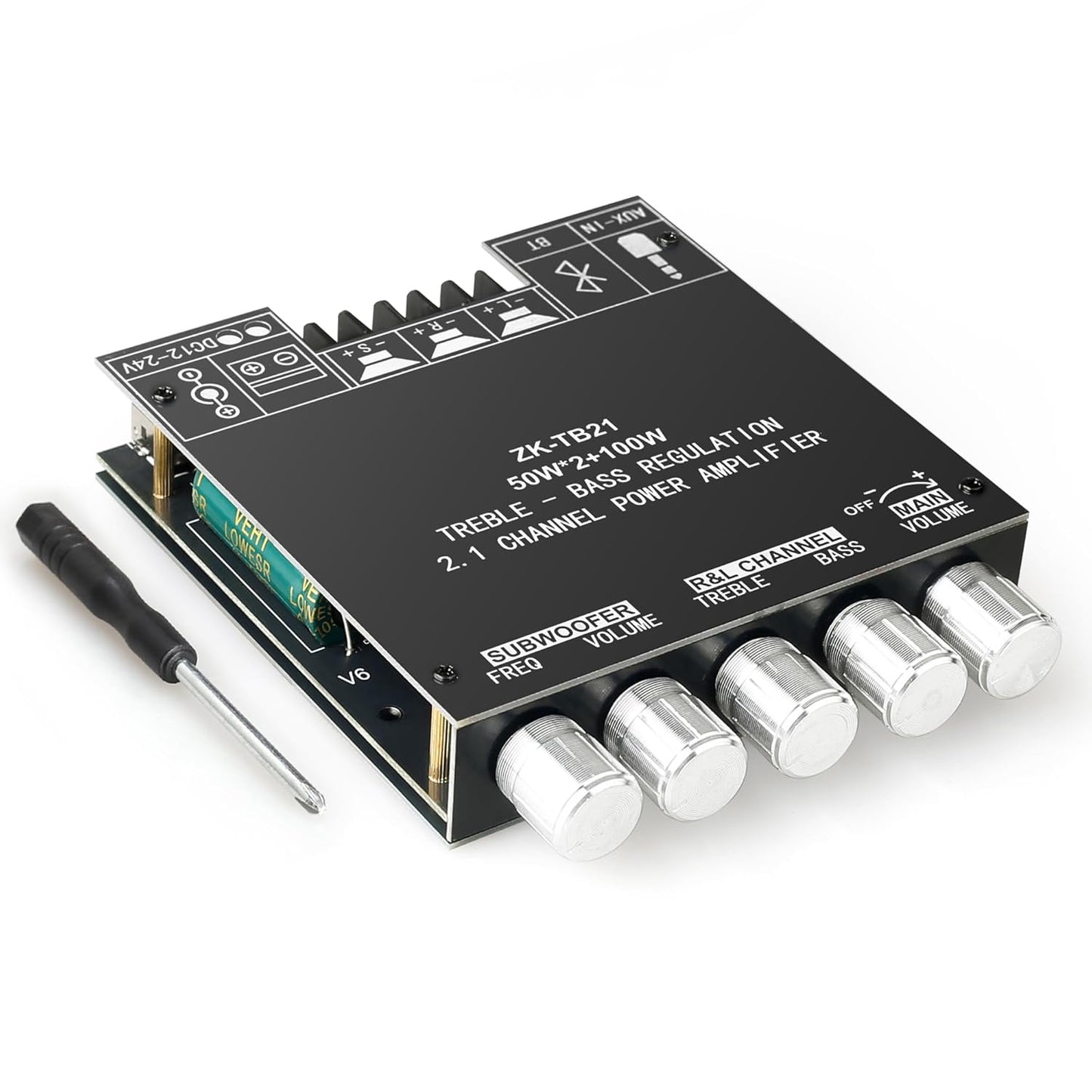 50W2+100W Bluetooth5.1 Subwoofer Amp Board