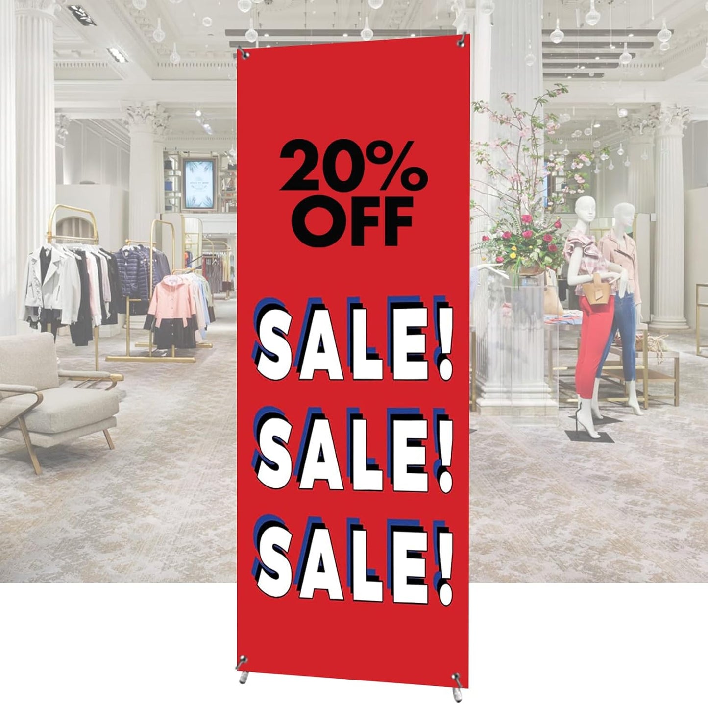 Premium X-Frame Banner Stand Display Adjustable Sizing for Events