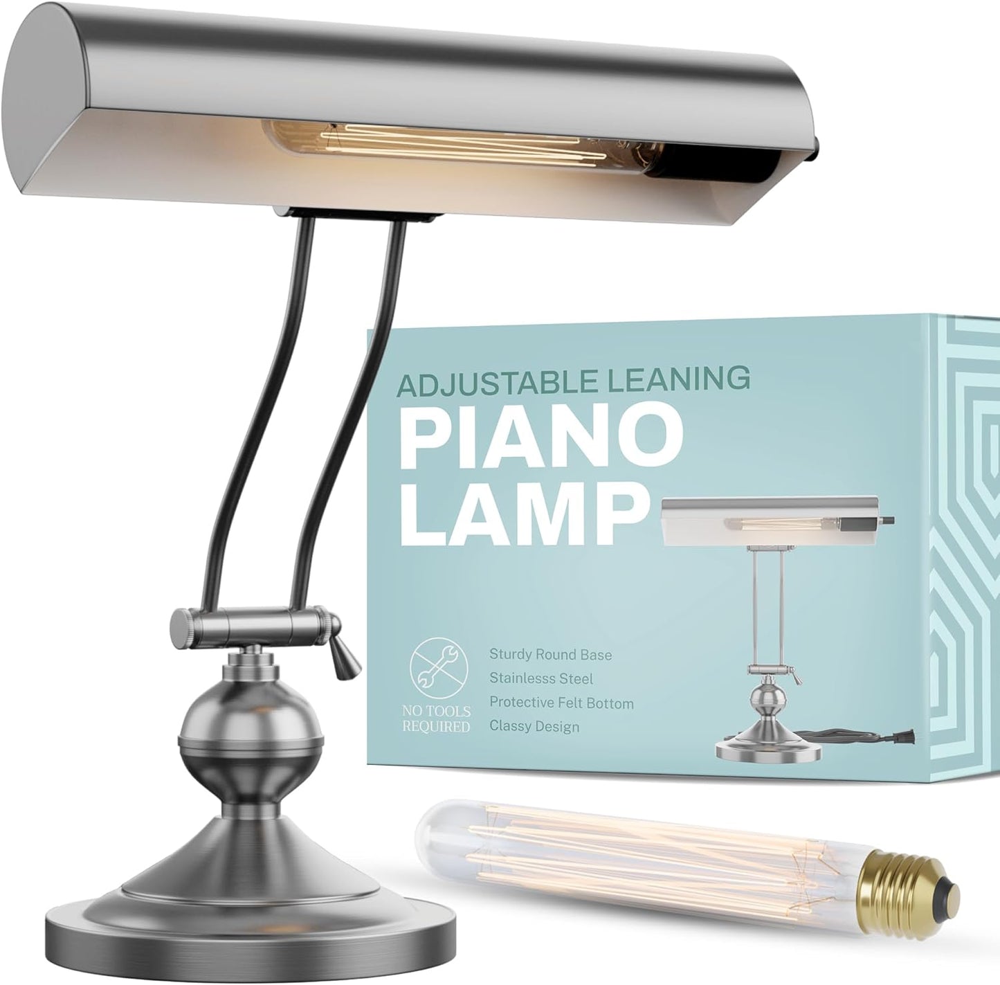 Home Intuition Classic Antique Retro Adjustable Leaning Piano Lamp