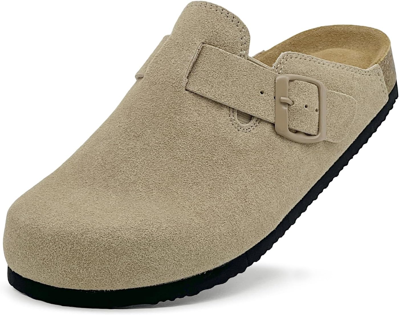 Kids Suede Clogs with Cork Footbed for Comfort and Style