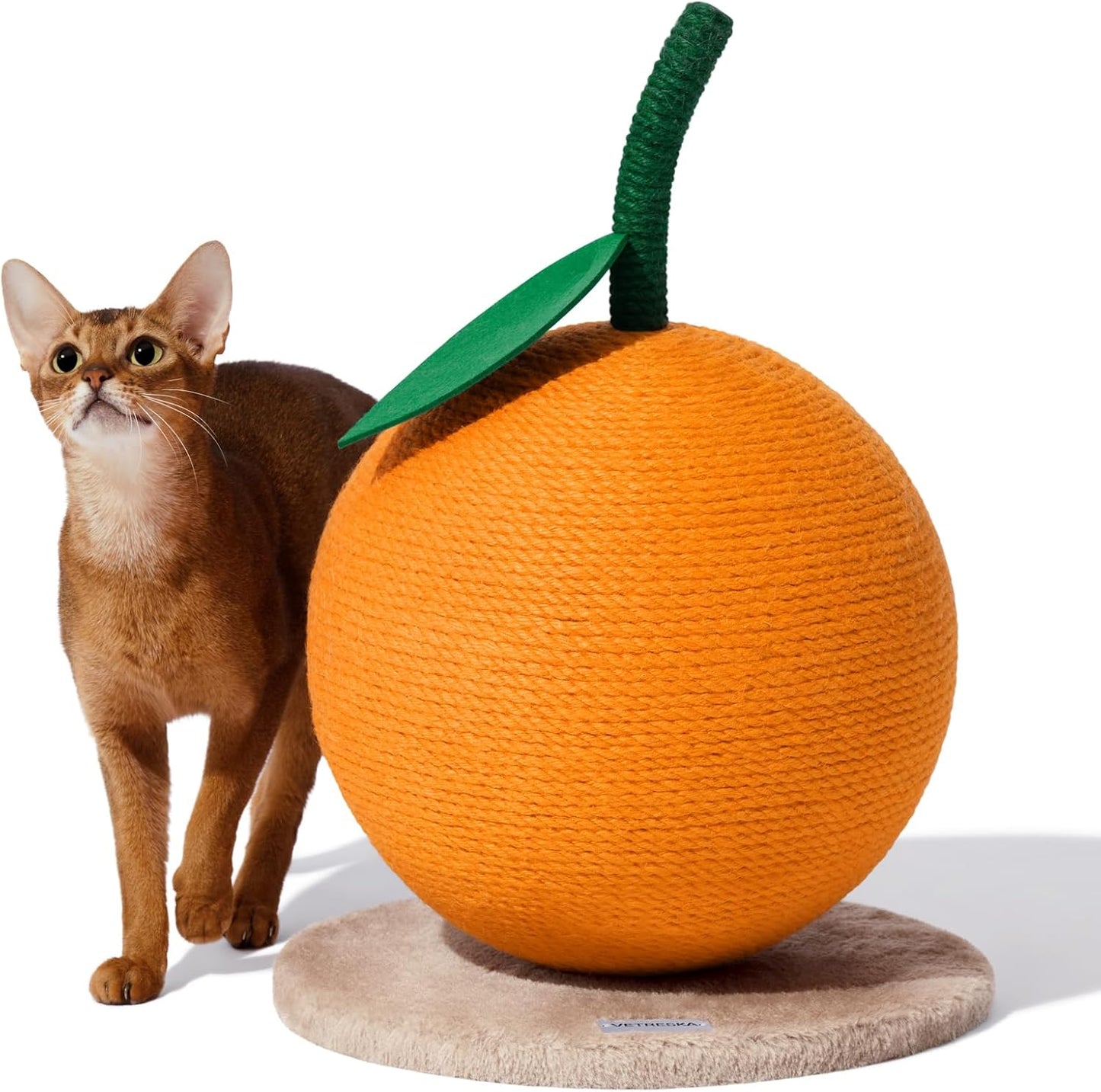 VETRESKA Orange Cat Scratching Post for Indoor Cats and Kittens