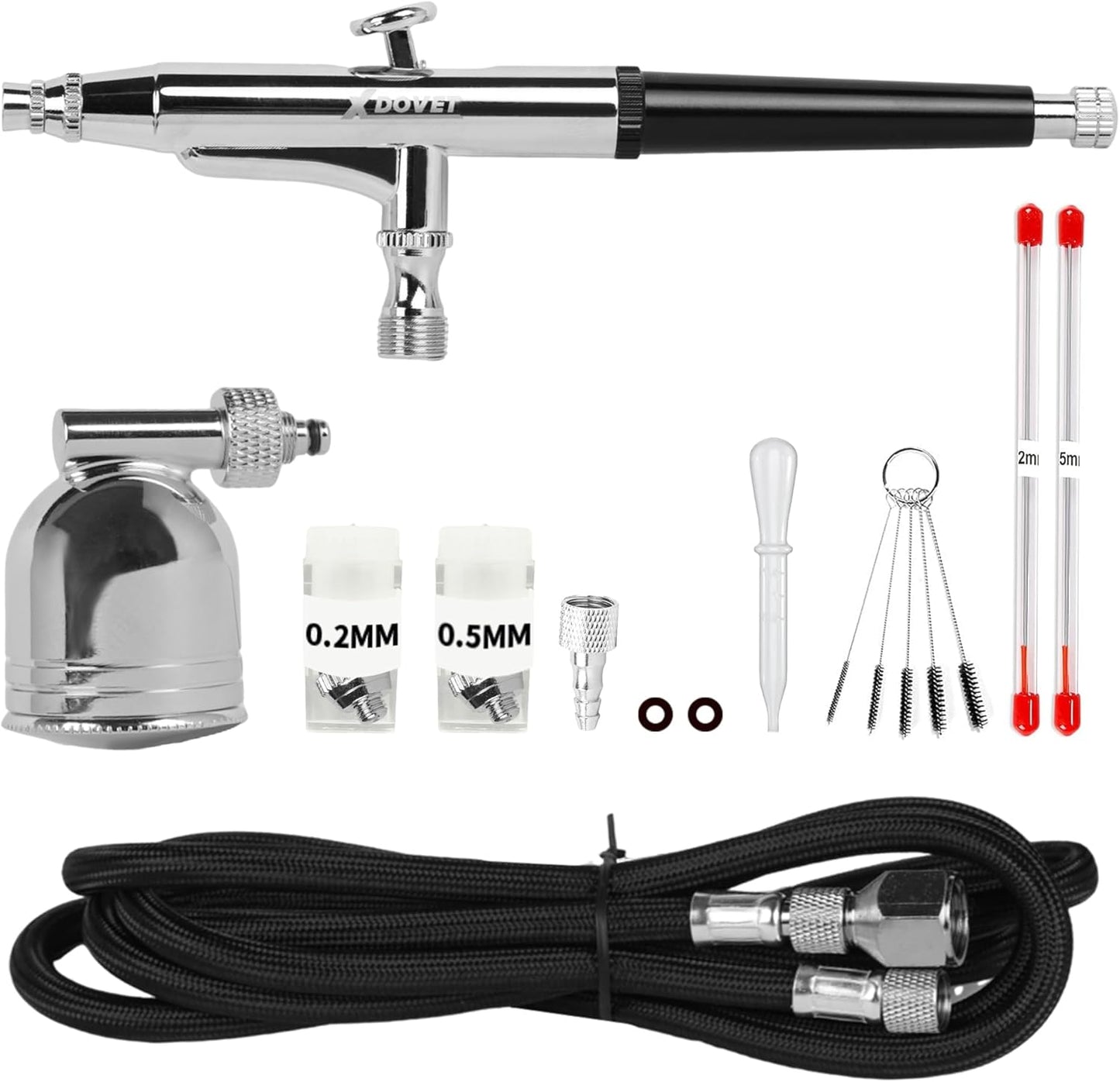 XDOVET Professional Dual Action Airbrush Kit for Artists and More