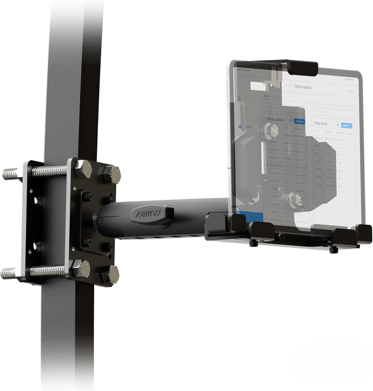 Locking Forklift Tablet Mount for iPad and Samsung Devices