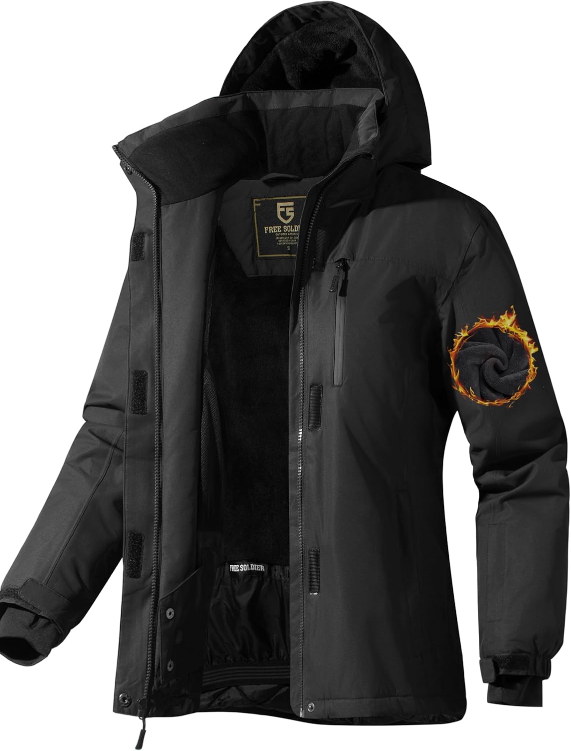 FREE SOLDIER Women's Waterproof Ski Snow Jacket for Winter Fun