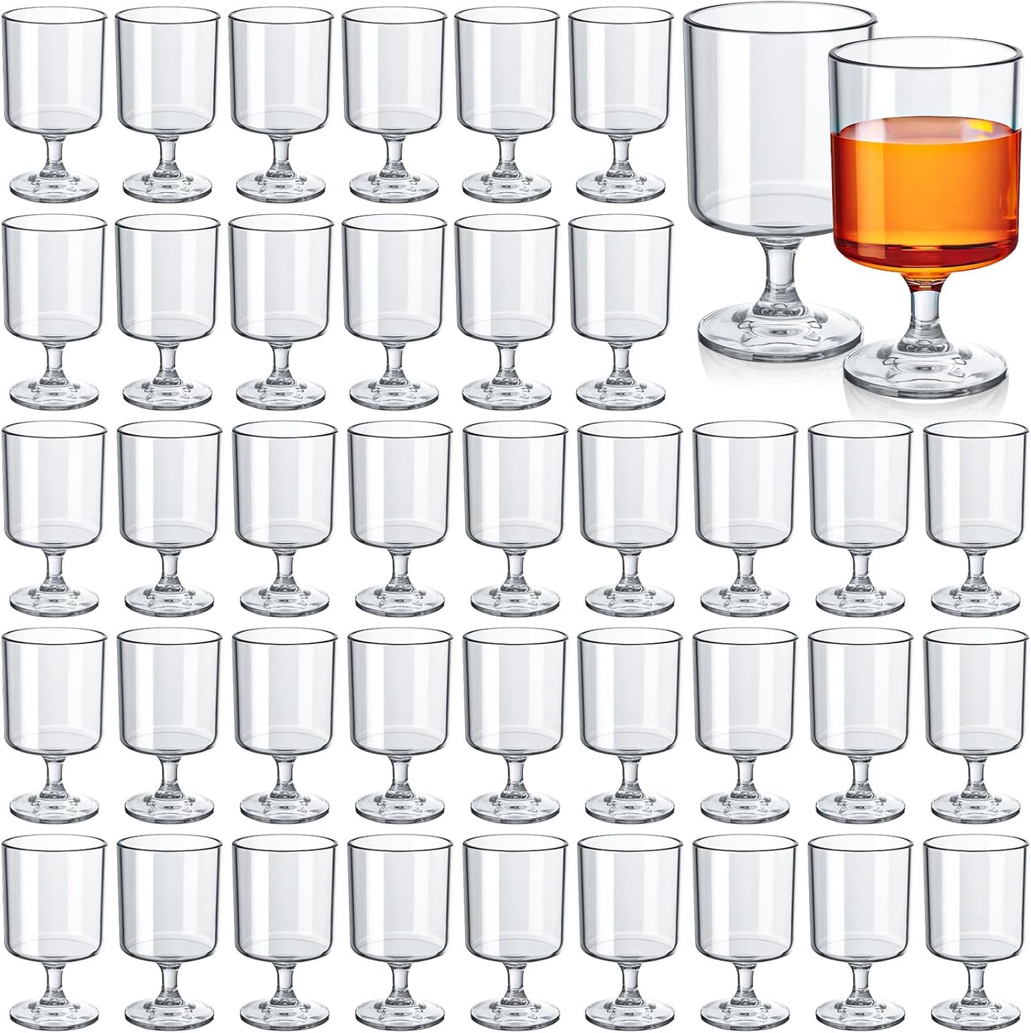 48 Pcs 8 oz Small Water Goblets Bulk for Every Occasion