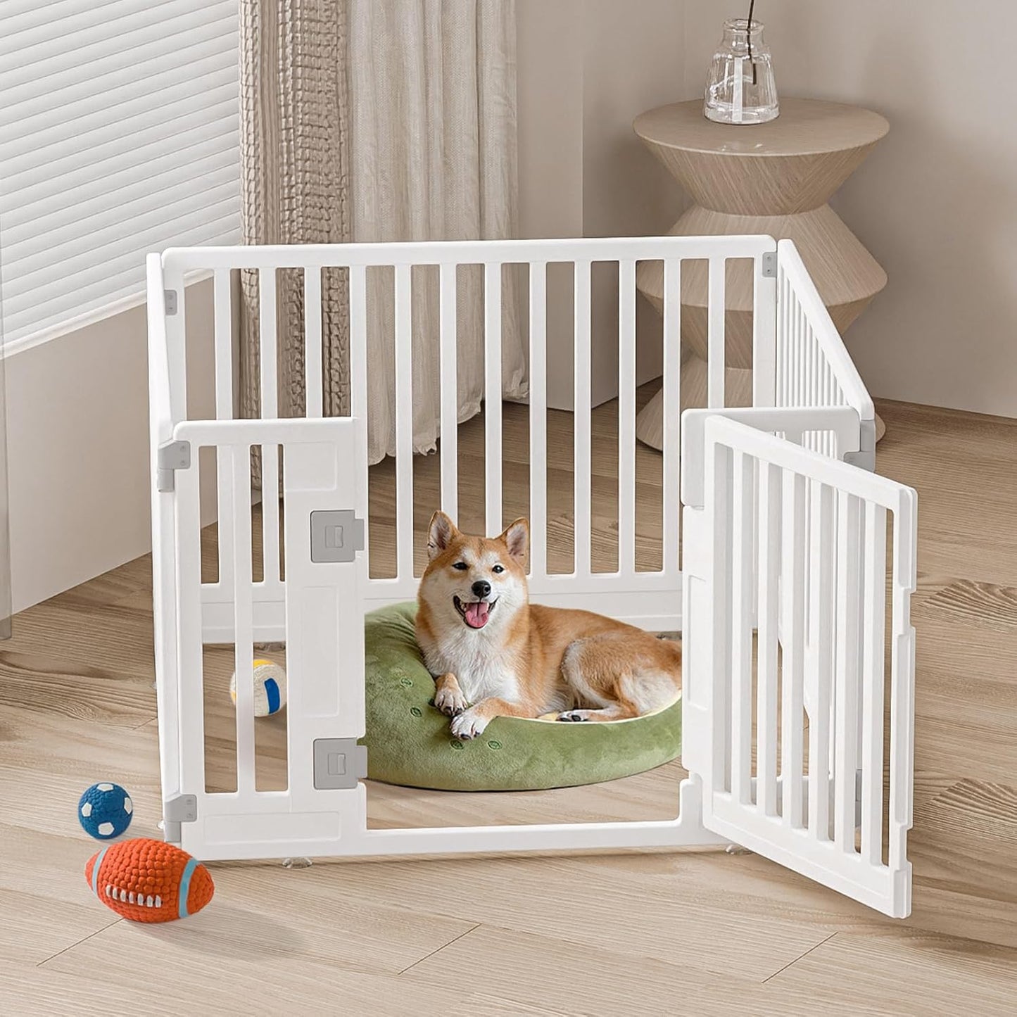 Pet Playpen Foldable Gate for Dogs Heavy Plastic Puppy Exercise