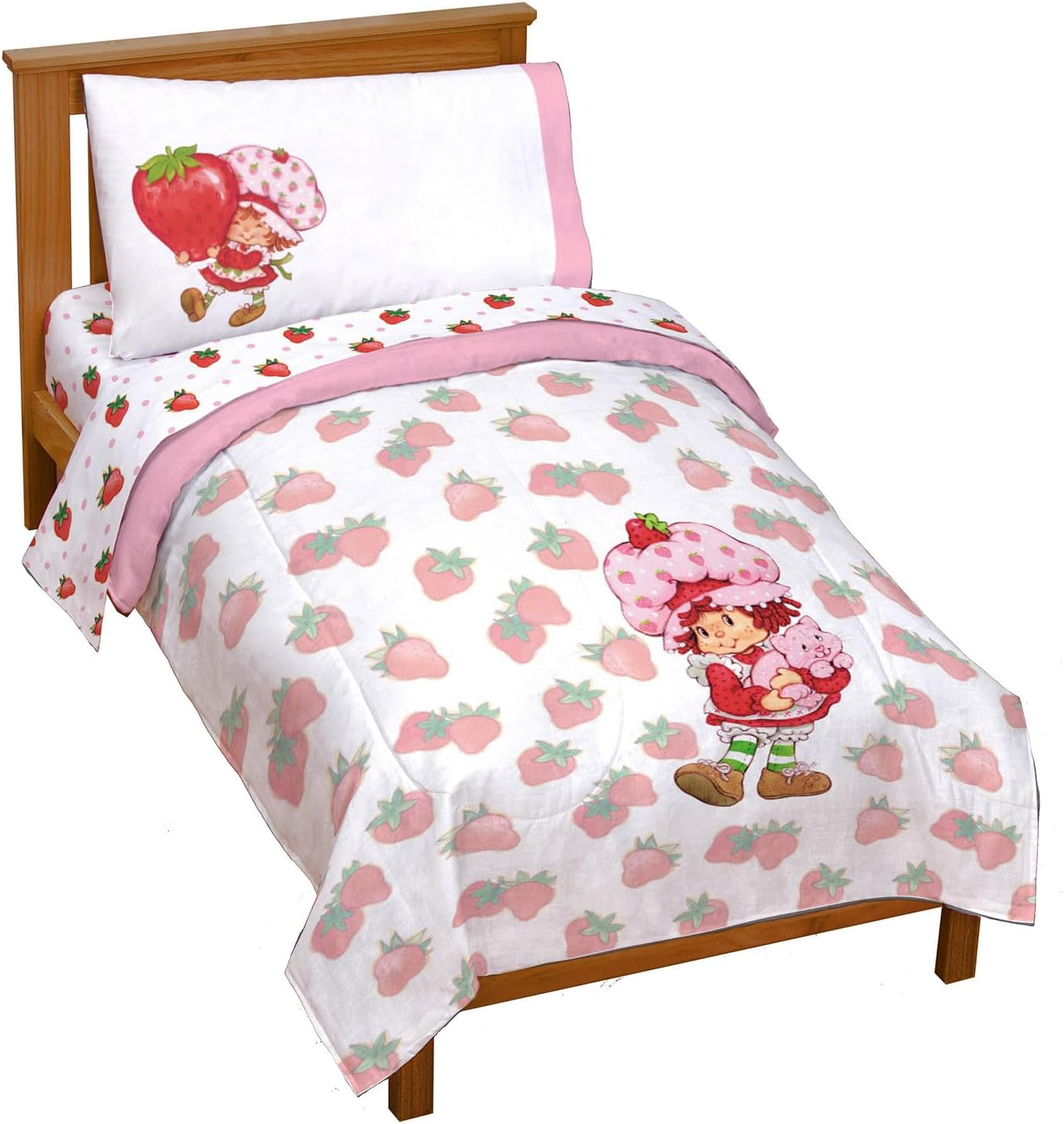 Jay Franco Strawberry Shortcake Toddler Comforter Set for Kids