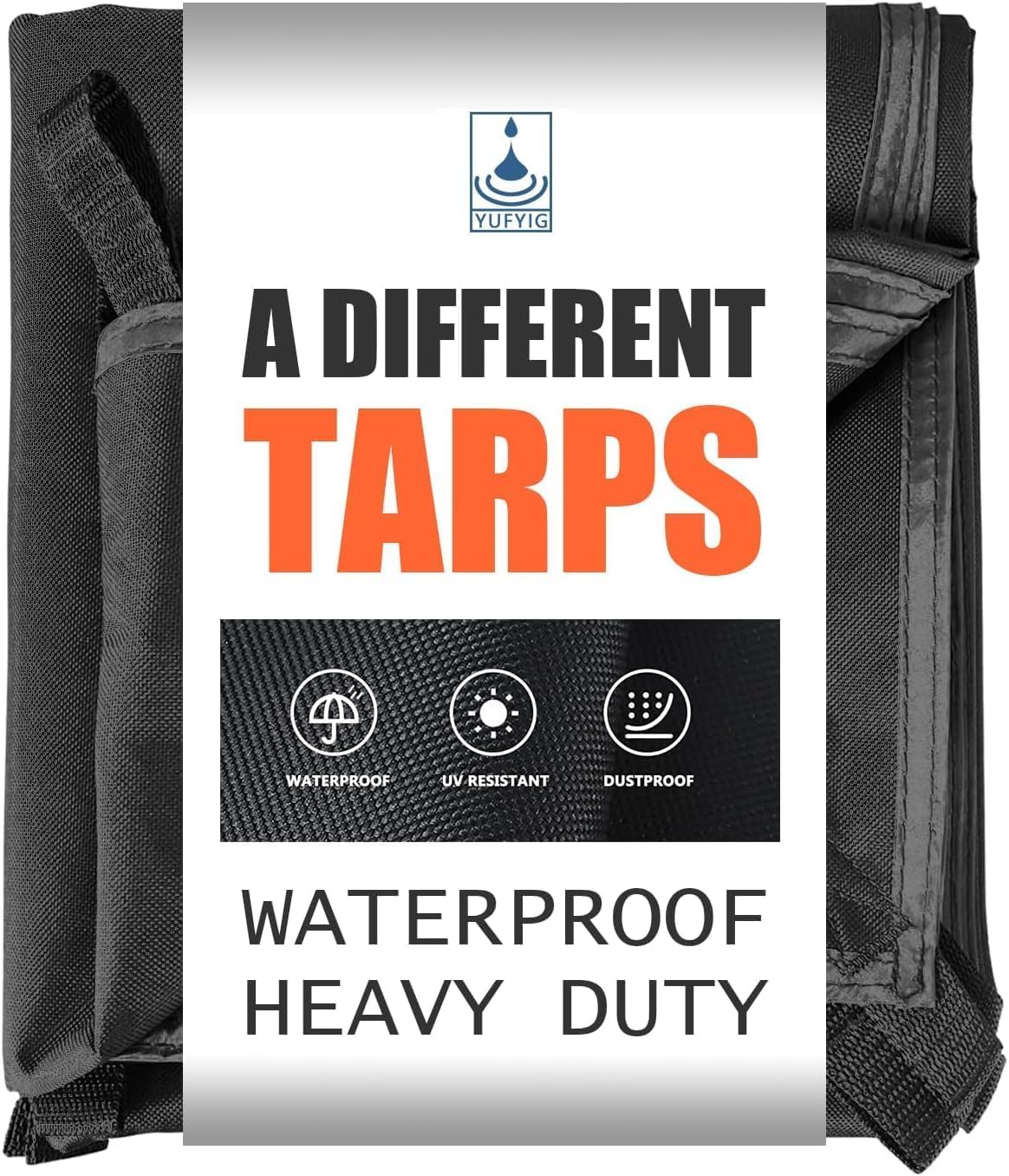 5x5Ft Waterproof Canvas Tarp Heavy Duty Multipurpose Cover