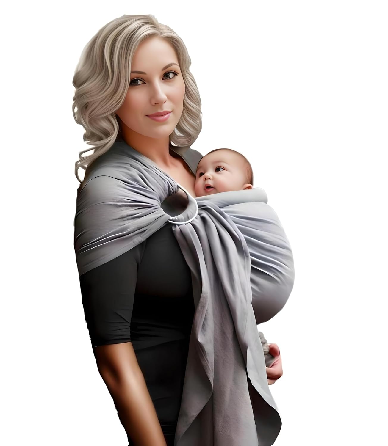 Cuddle'm Ring Sling Baby Carrier - Natural Cotton for Cozy Bonding