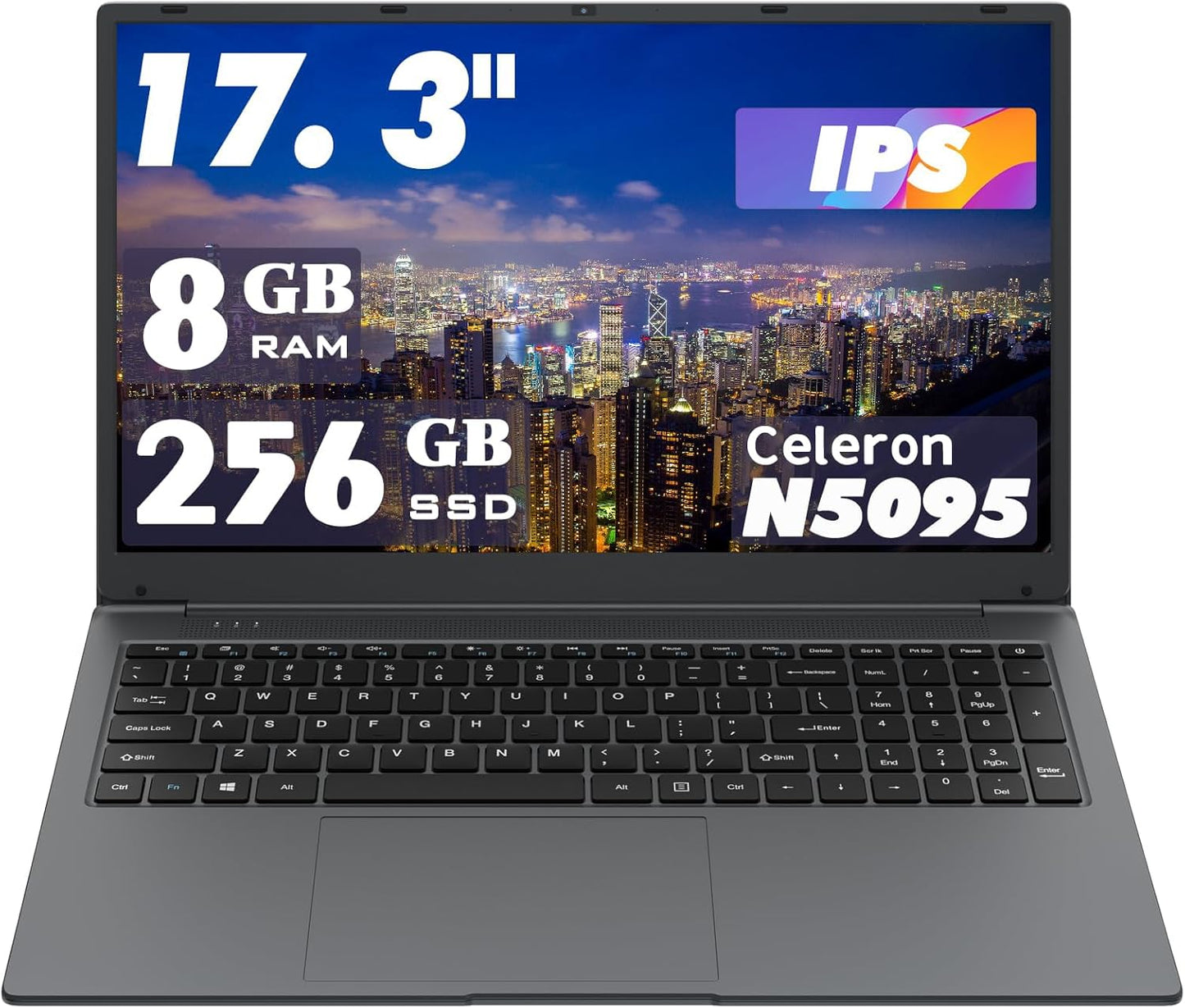 17.3-inch Laptop with Celeron N5095 Processor for Students