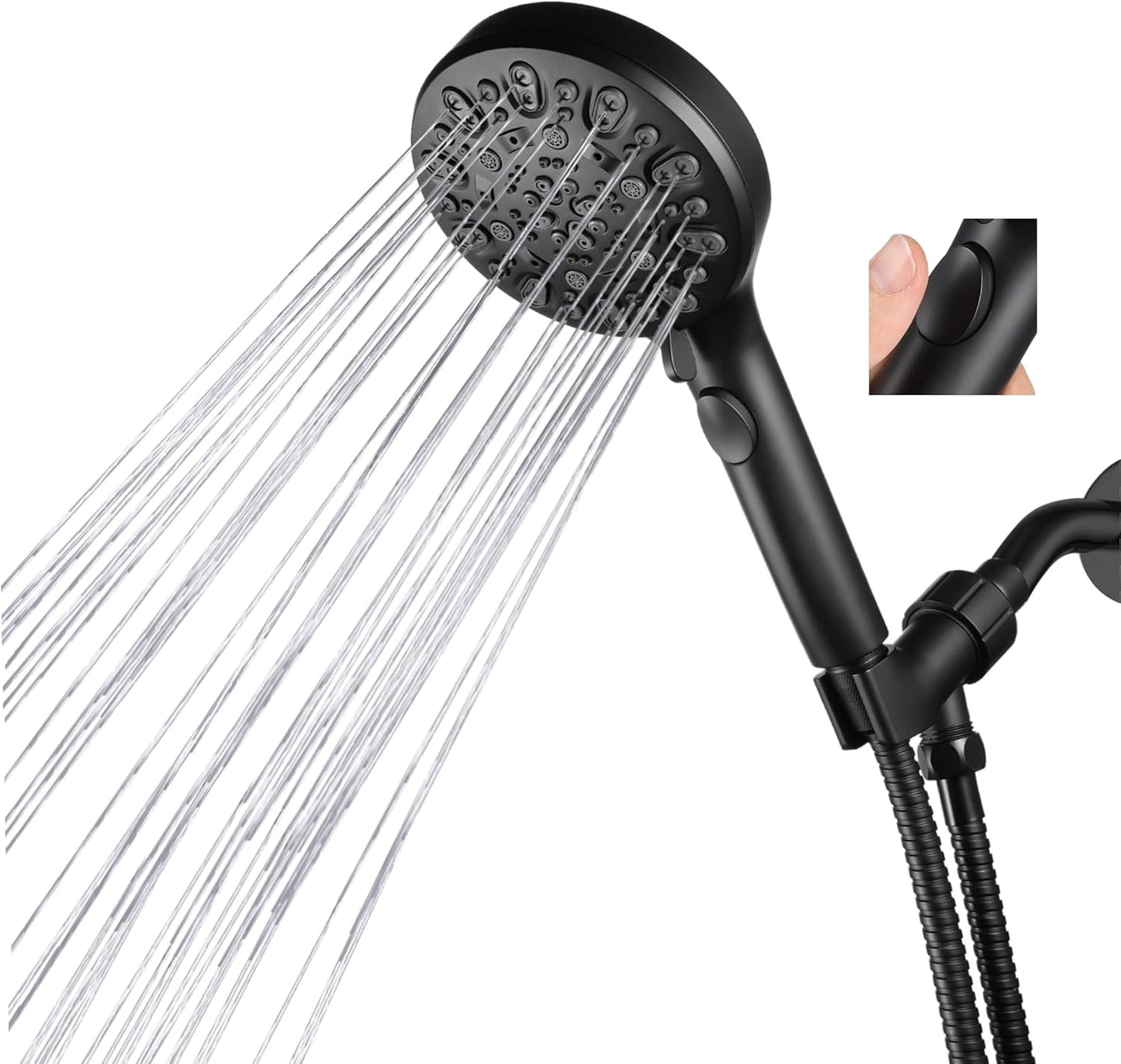 Handheld Shower Head with 7 Spray Modes and On/Off Switch