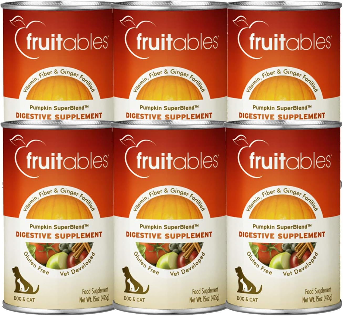 Fruitables Pumpkin Digestive Supplement for Dogs & Cats - 15 Oz