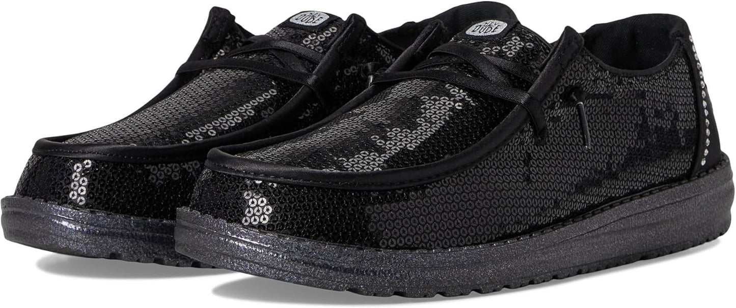 Hey Dude Womens Wendy Disco Sequin Shoes for Stylish Comfort