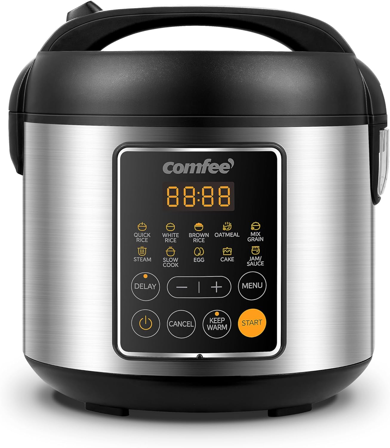 COMFEE' Rice Cooker: 4 Cups Uncooked, 10 Cooking Presets