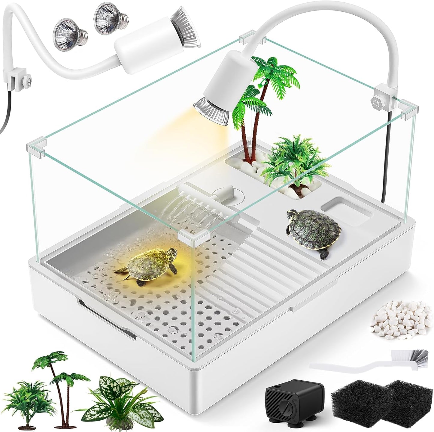 Large Turtle Tank Kit with Light and Water Pump for Turtles
