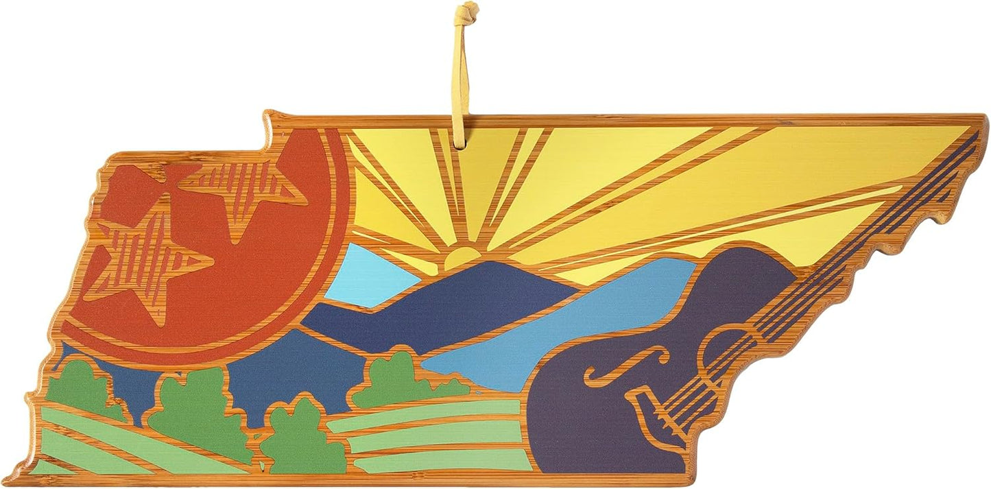 Tennessee State Shaped Cutting Board with Beautiful Artwork