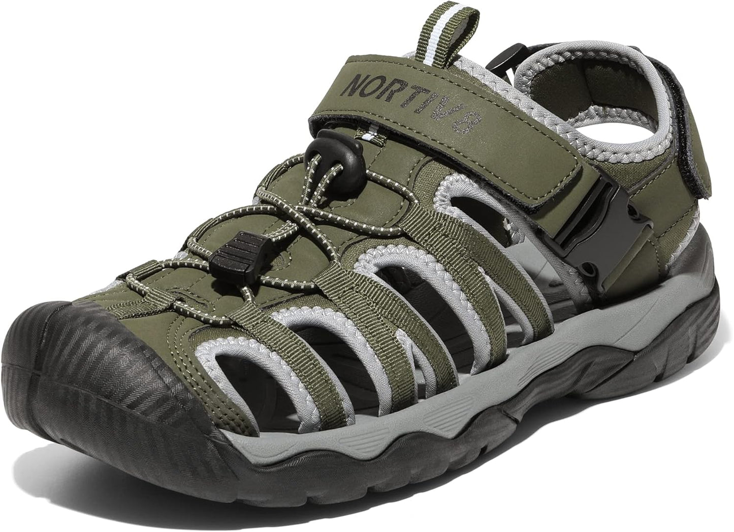 NORTIV 8 Men's Closed Toe Athletic Sport Sandals for Summer Fun