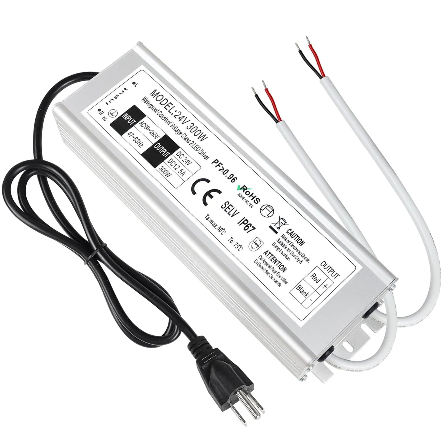 LightingWill LED Driver 300 Watts Waterproof Power Supply Adapter