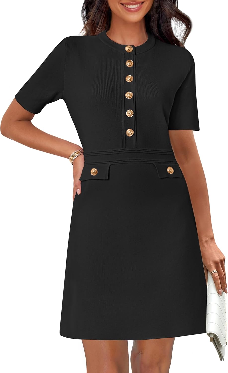 Knit Bodycon Sweater Dress for Women - Elegant Mini Style