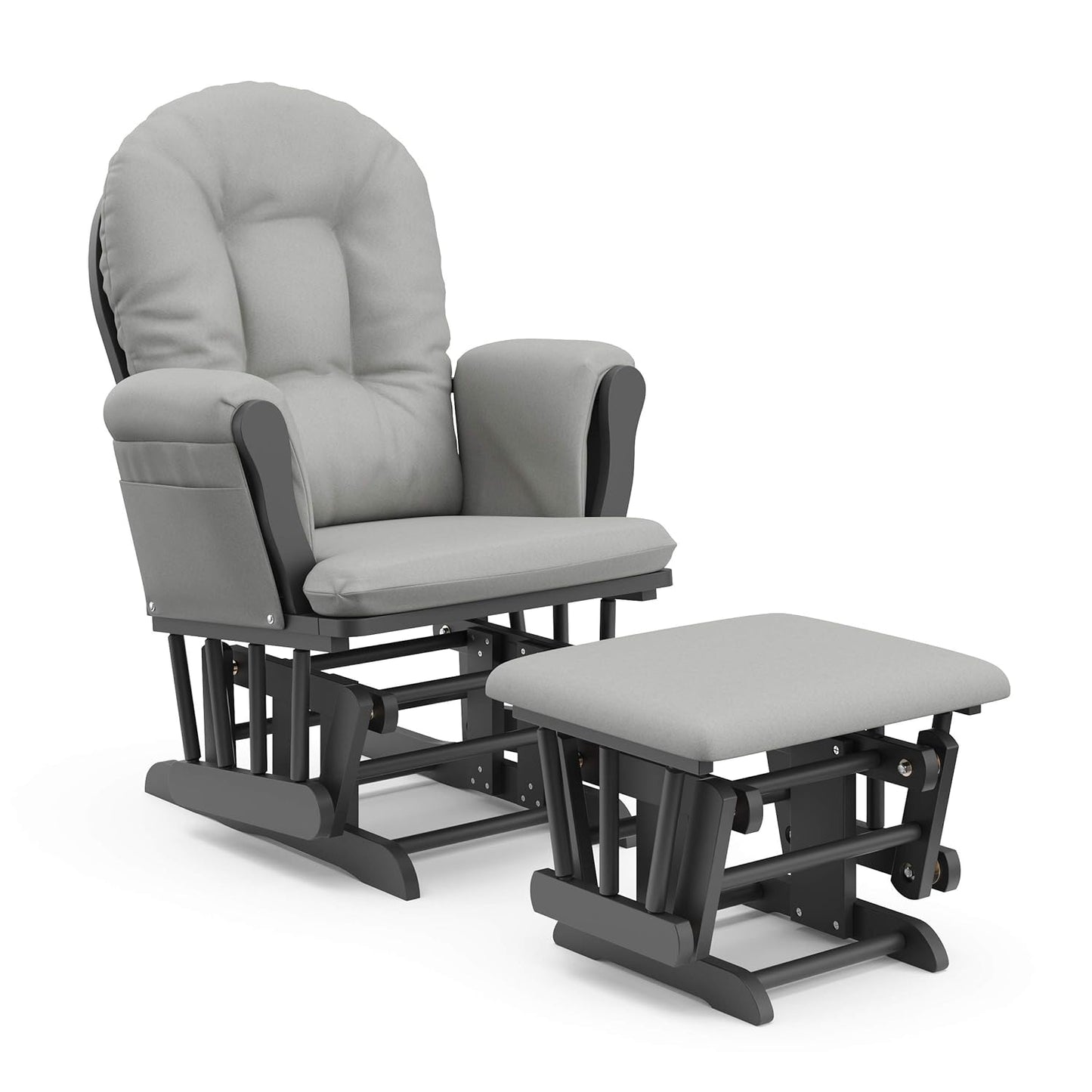 Storkcraft Premium Hoop Glider & Ottoman for Cozy Nurseries