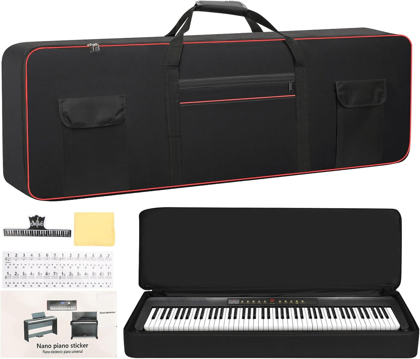 MUINS 88 Key Keyboard Case for Digital Piano Travel and Storage