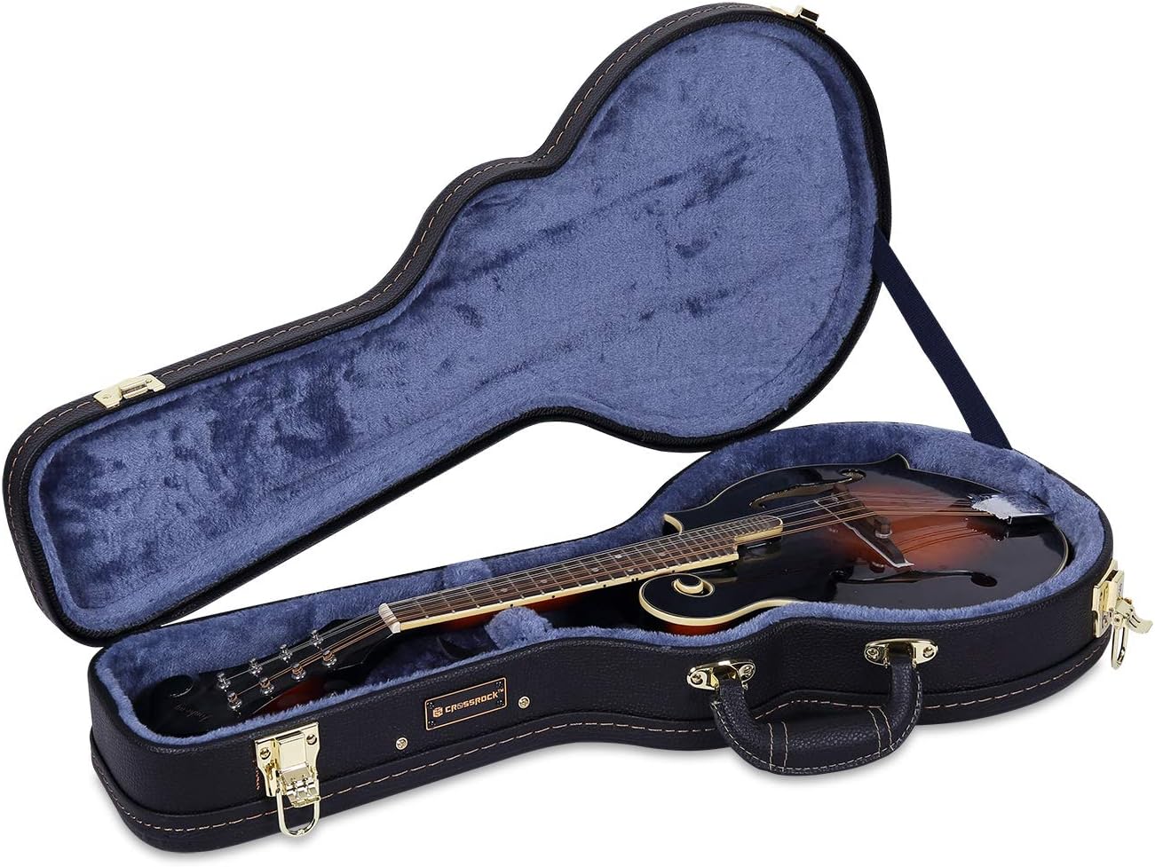 Crossrock Hard Shell Case for F-Style Mandolin in Black