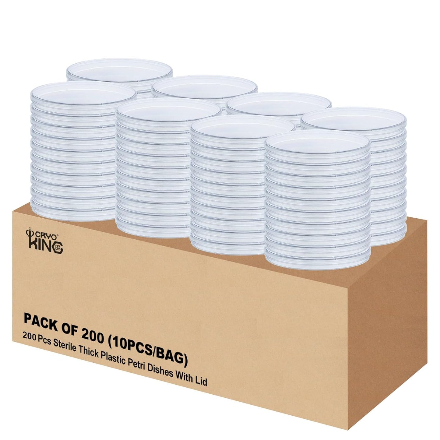 Science Plastic Petri Dishes with Lids for Experiments and Labs