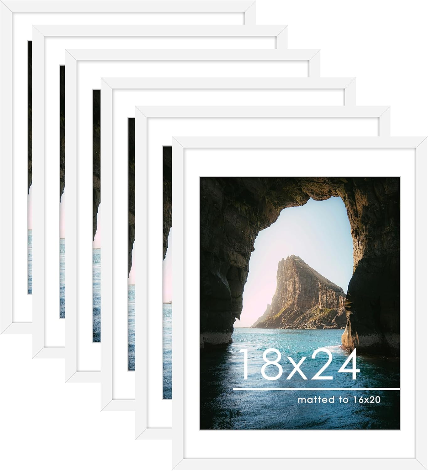 PEALSN 18x24 Poster Frame Set of 6 for Stylish Wall Decor