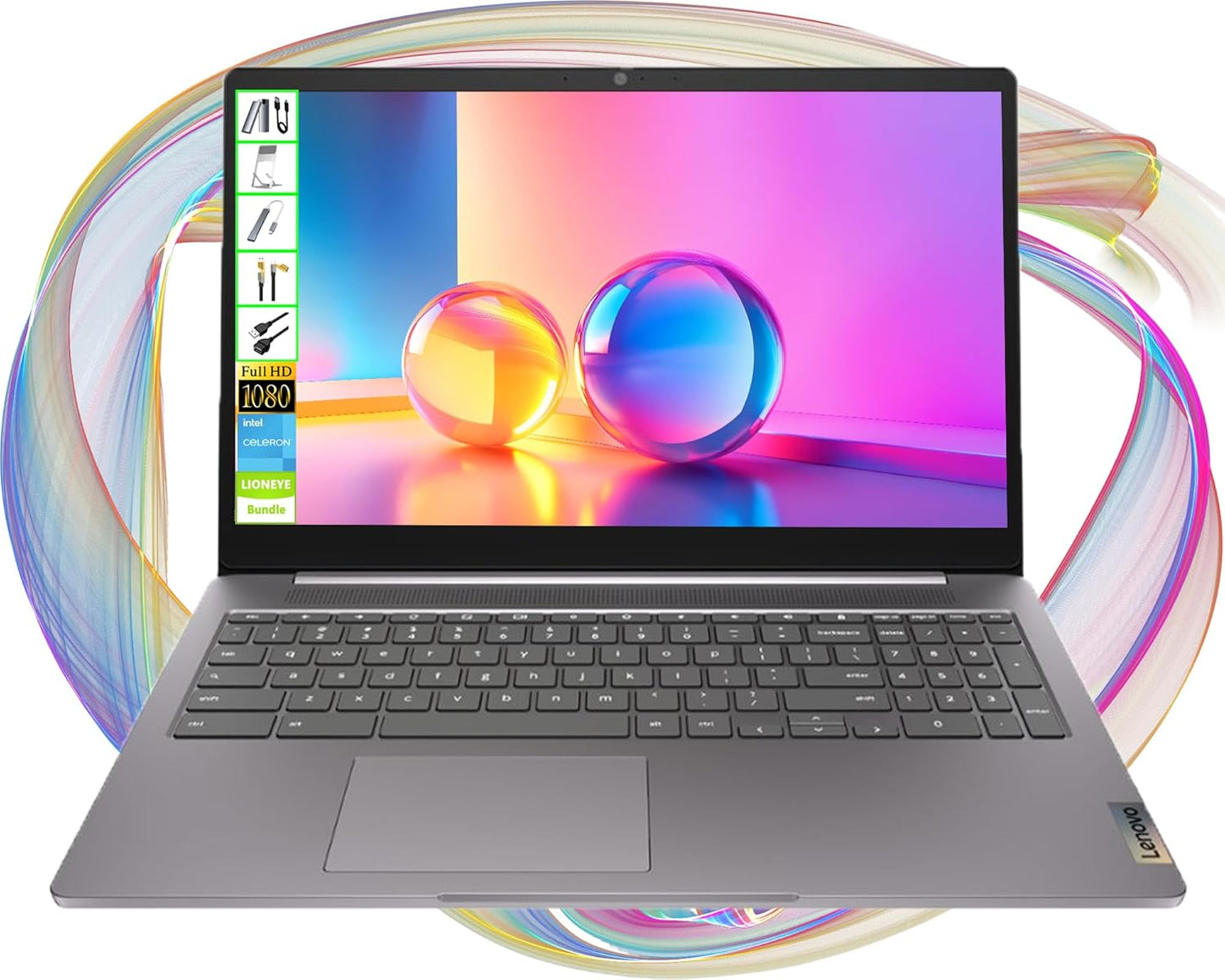 Lenovo IdeaPad 15.6 FHD Chromebook with 256GB Storage Upgrade
