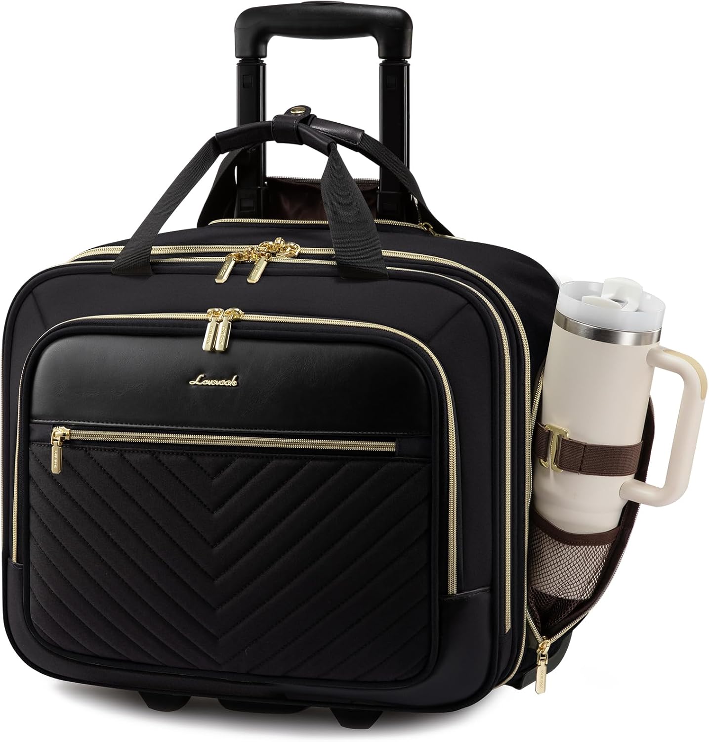 LOVEVOOK Rolling Laptop Bag for Women, 17.3 Inch Briefcase