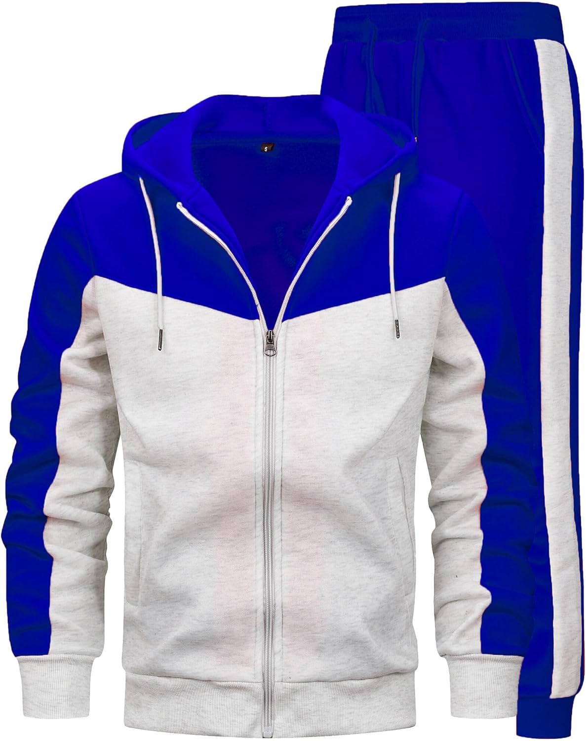 Men's 2 Pieces Tracksuit for Men Full Zip Jogger Sports Suit