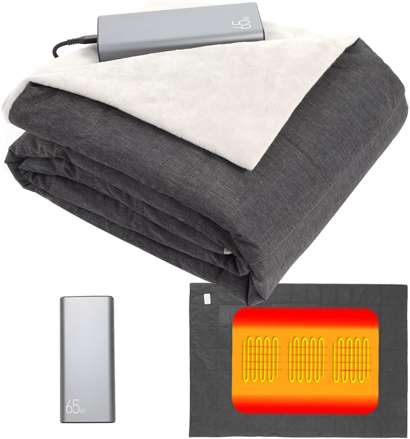 Portable USB Heated Blanket for Cold Weather Camping