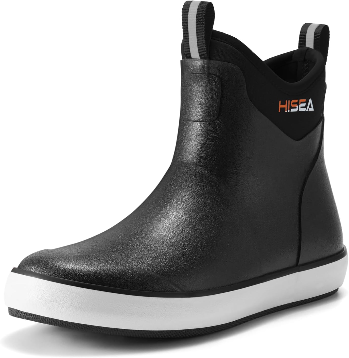 HISEA Men's Deck Boots Waterproof Fishing Rain Boots for Comfort