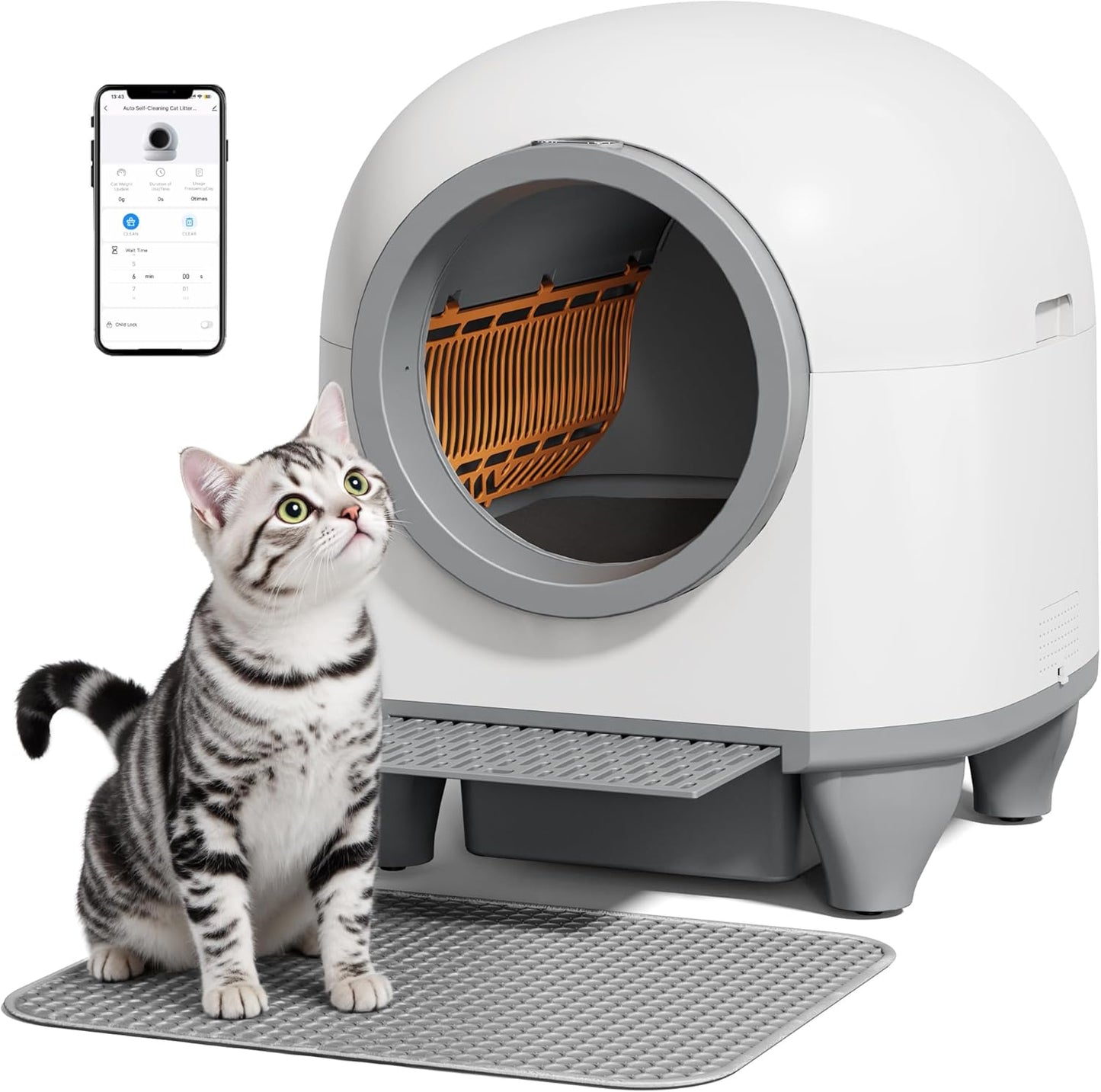 Automatic Cat Litter Box with Smart APP Control & Odor Control